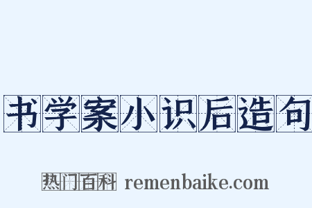 书学案小识后造句是什么意思的图片
